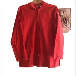 Chico’s Hooded Button Top